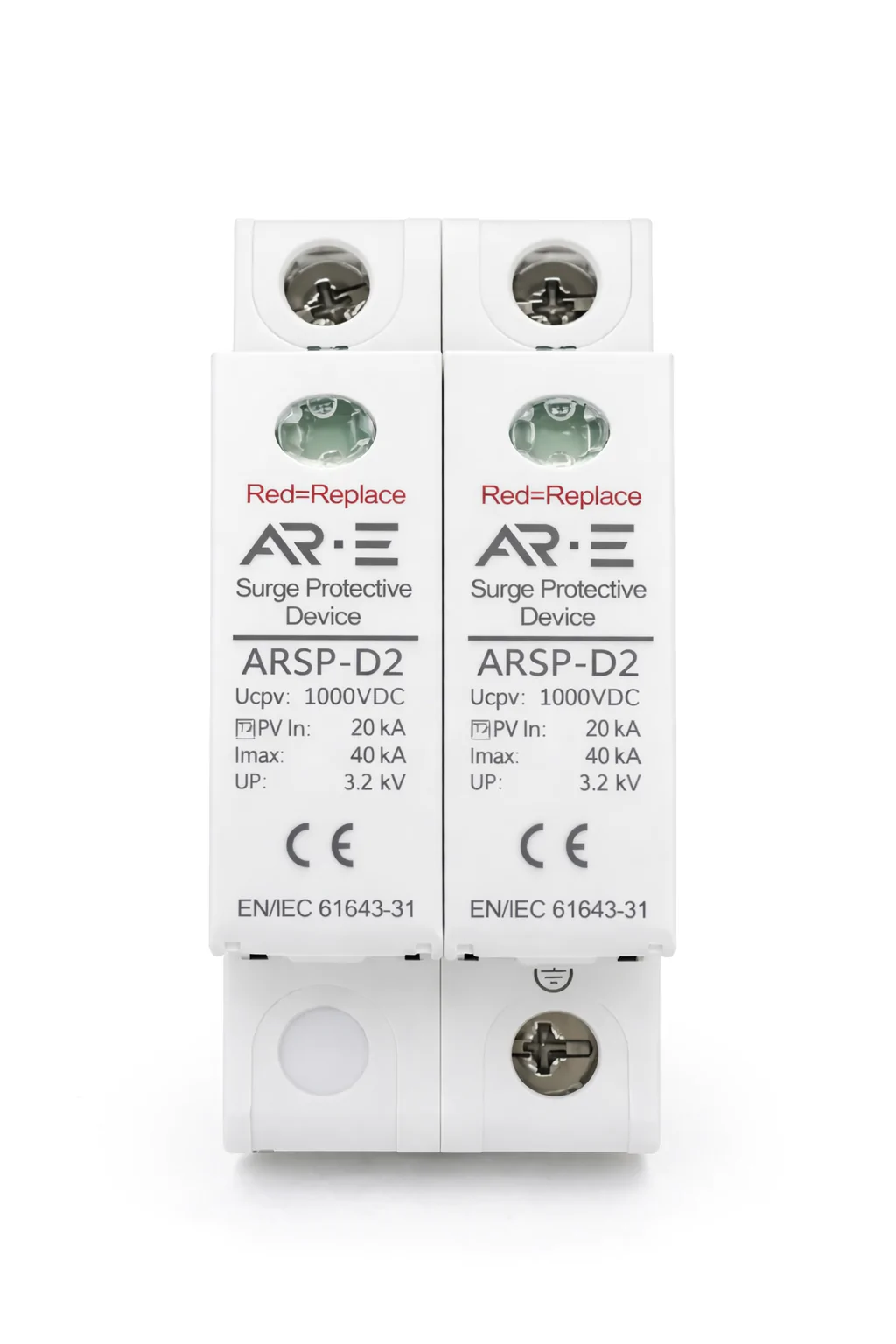 ChatGPT Image 14 апр. 2026 г., 17_33_29 Пристрій захисту від перенапруг (ПЗІП) AR.E ARSP-D2 T2 2P 1000V - Зображення 1