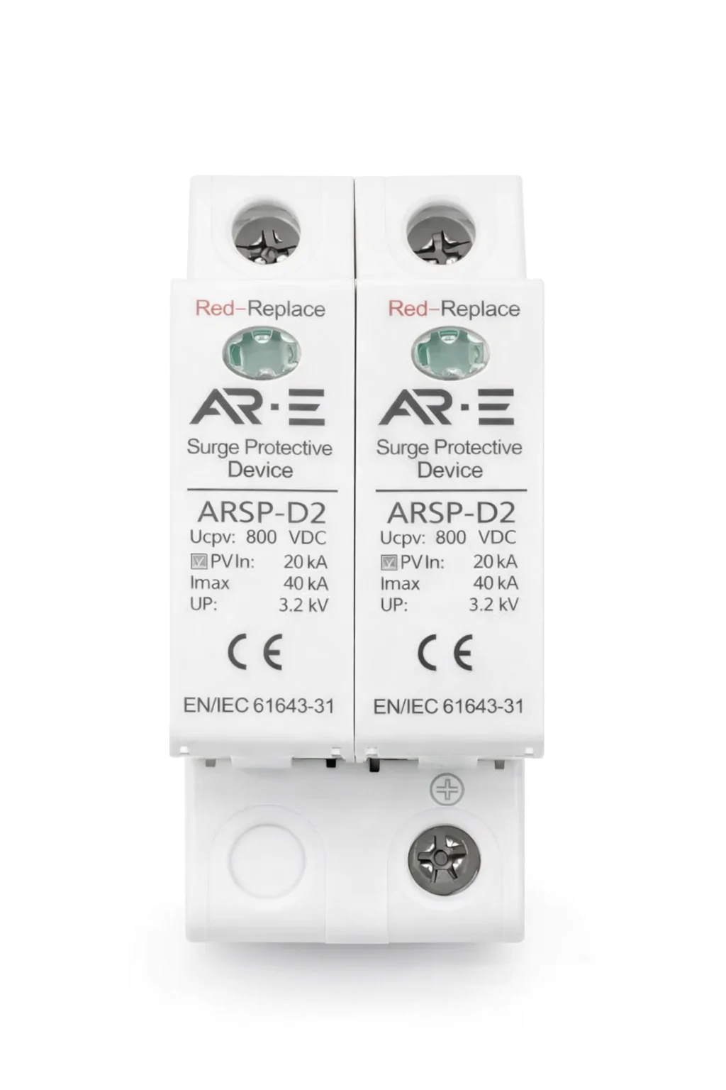 ChatGPT Image 14 апр. 2026 г., 17_35_03 Пристрій захисту від перенапруг (ПЗІП) AR.E ARSP-D2T2 2P 800V - Зображення 1